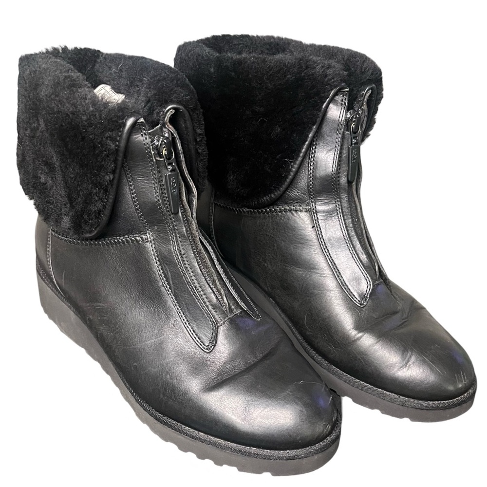 Ugg Australia Black Fur Winter Boots- Size 11